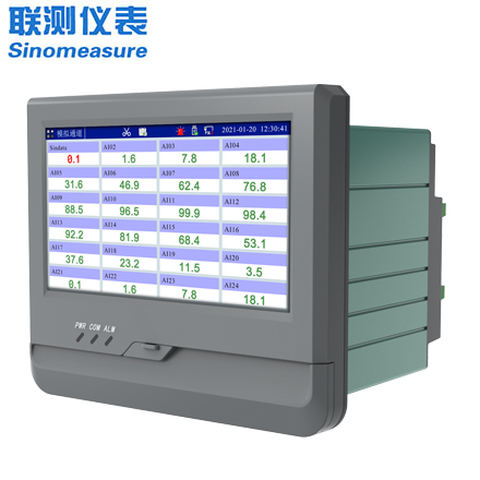 联测SIN-R8000A(触摸屏)0.5S高速采集1-24路可选7英寸无纸记录仪