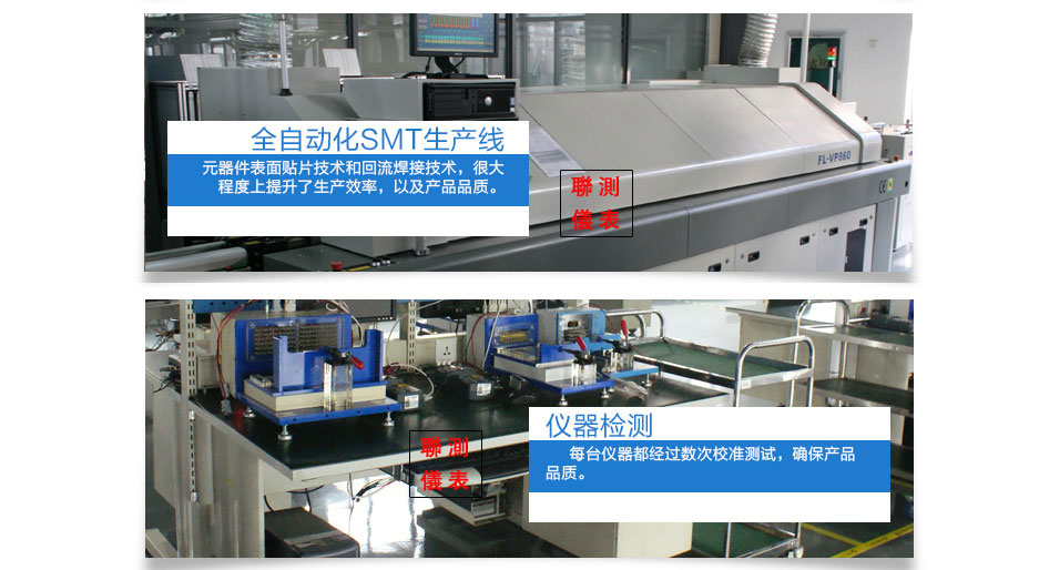 联测全自动SMT生产线和仪器检测设备